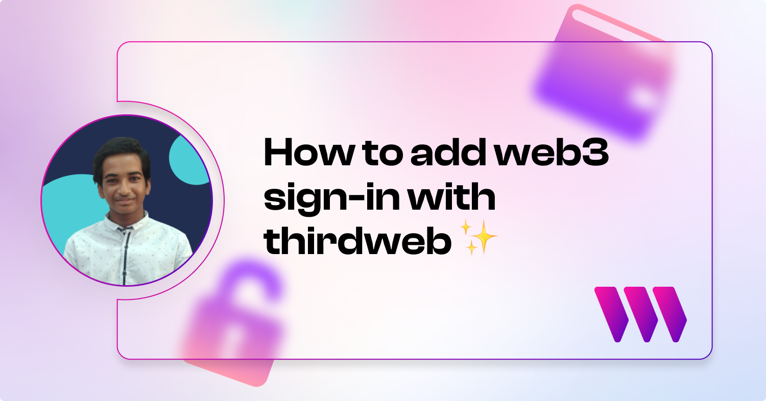 How to add web3 sign-in with thirdweb ✨